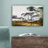 Italiaans landschap parasoldennen - Kunst - Hendrik Voogd - Schilderij - Zwart wit - Oude meesters canvas 2cm klein -sfeer4