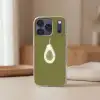 Avocado - Minimalistisch - Illustratie - Groen Telefoonhoesje iPhone 17 Pro klein -sfeer2