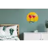 Glazen - Cocktail - Citroen - Kers Wandcirkel aluminium klein -slaapkamer