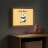 Panda - Step - Geel Light Box met batterij (Wandlamp kind) middel -sfeer5_kind