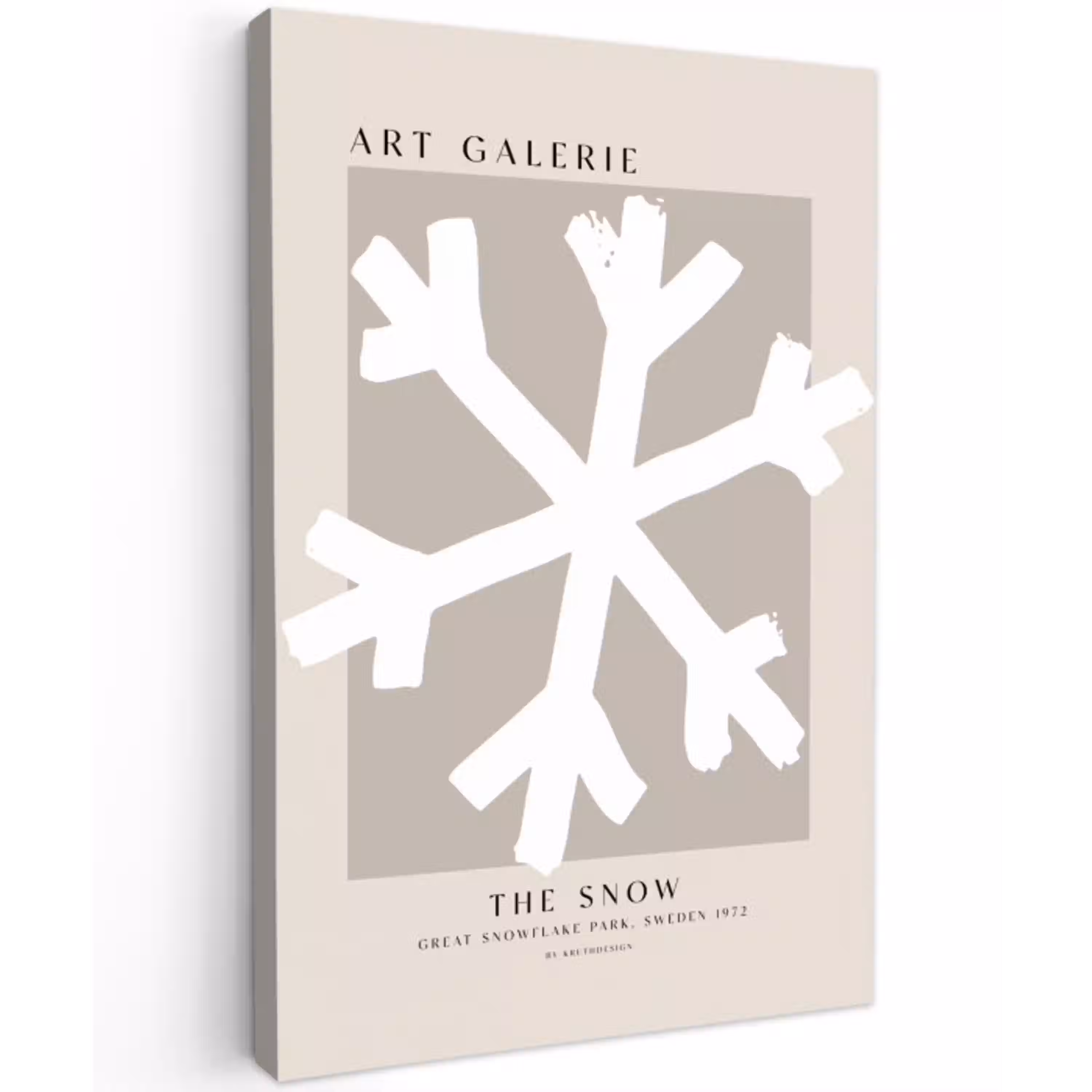 Sneeuwvlok - Wit - Winter - Kerst canvas 2cm klein -z3d