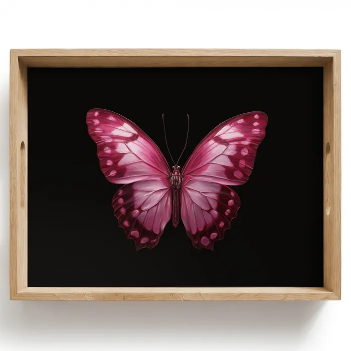 Vlinder - Fuchsia - Grafisch Dienblad Rechthoek middel -z3d_shopping