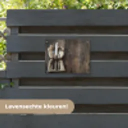 Bestek - Strikje - Zilver tuinposter los doek klein -sfeer3
