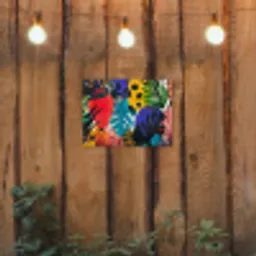 Bladeren - Vormen - Abstract - Kleurrijk tuinposter los doek klein -sfeer1