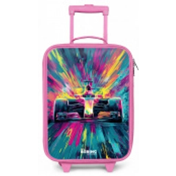 Raceauto - Explosie - Kleurrijk - Abstract Kinderkoffer - Roze klein -zz3dotto