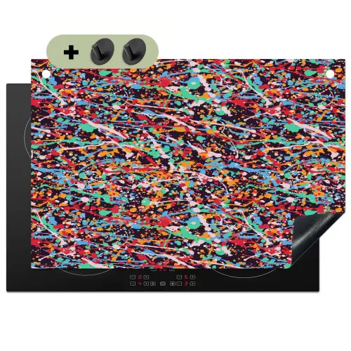 Spat - Abstract - Waterverf - Multi Inductie beschemer met haakjes klein 777 -3d