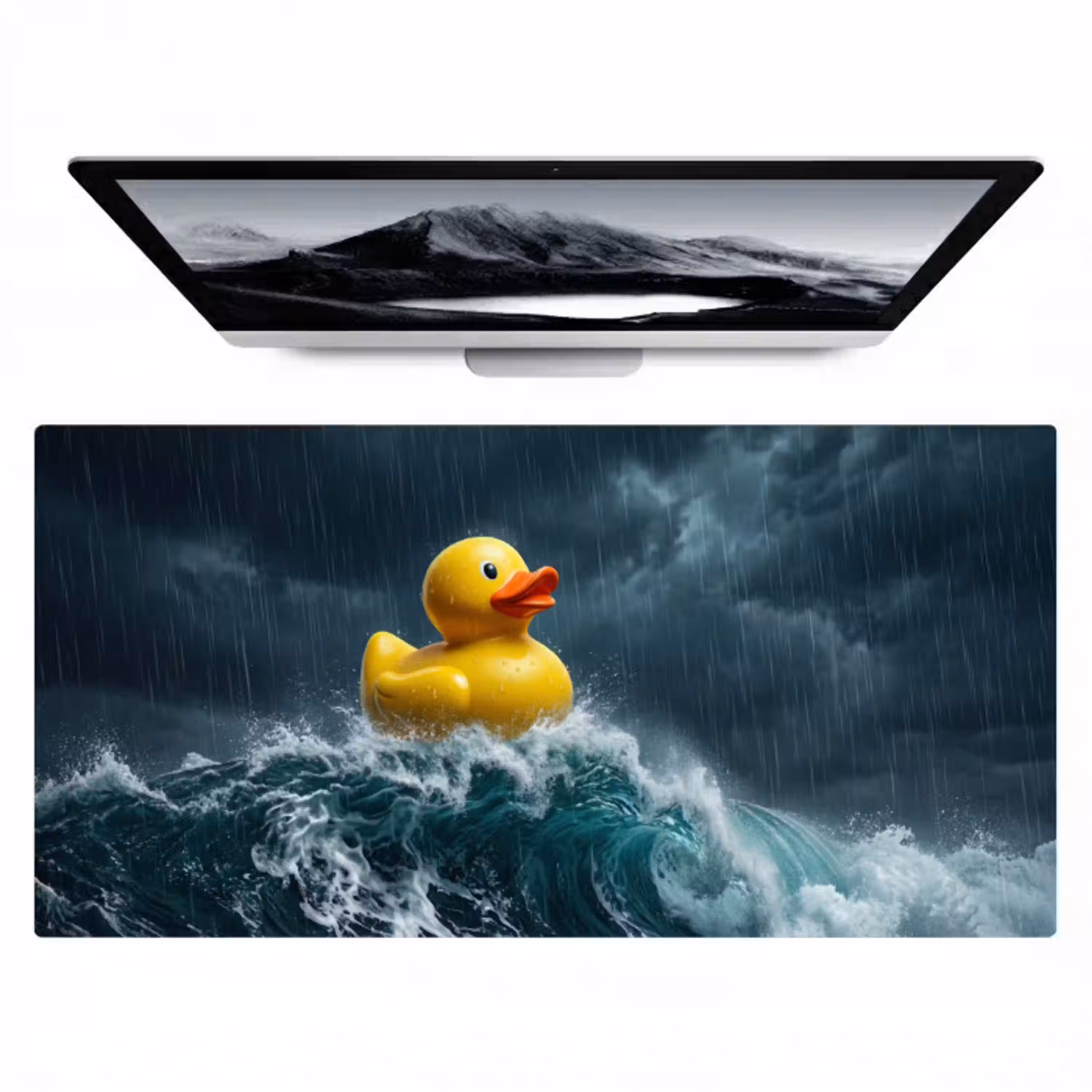 Storm - Badeend - Golven Muismat XXL klein -zzz3d