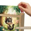 Kat - Zwart - Bos - Vlinders Light Box met kabel (Kinderlampje) klein -USP_websiteprintNL