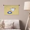 Theepot - Kopje - Beige - Illustratie Wandkleed katoen klein -sfeer4