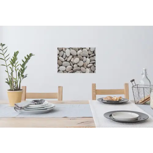 Kiezels - Stenen - Grijs Muursticker klein -eettafel