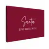 Santa - Wine - Rood - Kerst - Kerstman Tuinposter op houten frame 2 cm dik klein -3d