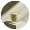 Matcha - Glas - Groen - Minimalistisch Wandcirkel kunststof plaat 5mm dik klein -3d