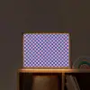 Dambord - Blauw - Patroon - Roze Light Box met batterij (Wandlamp kind) middel -sfeer1_kind