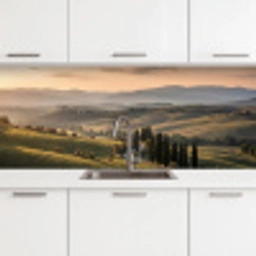 Toscaans - Landschap - Heuvels keuken achterwand 2 middel -3d