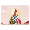 Vrouw - Zon - Kleurrijk Placemat vinyl groot -zzsfeer1_Kitchenyeah-website