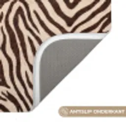 Zebra - Strepen - Bruin Badmat klein -USP_AntislipNL