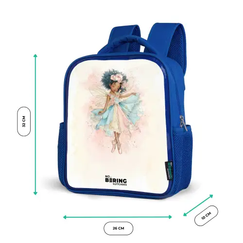 Elf - Ballet - Kleurrijk Kinderrugzak - Blauw middel -productfoto_formaten