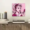 Vintage - Vrouw - Roze aluminium wit klein -sfeer1