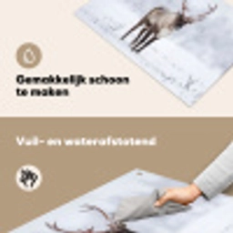 Rendier - Gewei - Toendra - Sneeuw - Wild Inductie beschemer met haakjes klein -ky-schoon-nl