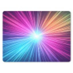 Abstract - Light - Burst - Modern - Colorful muismat rubber klein -3d