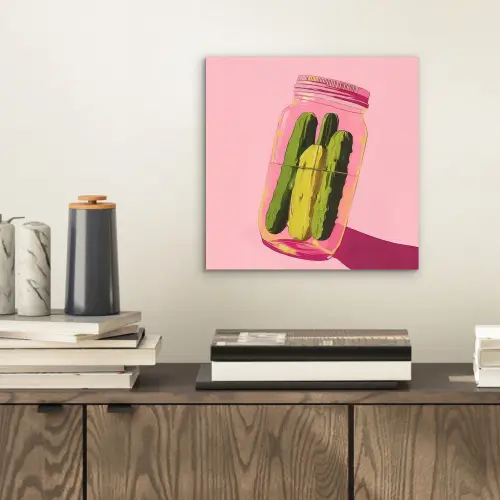 Augurken - Pot - Schaduw - Roze aluminium wit klein -sfeer1