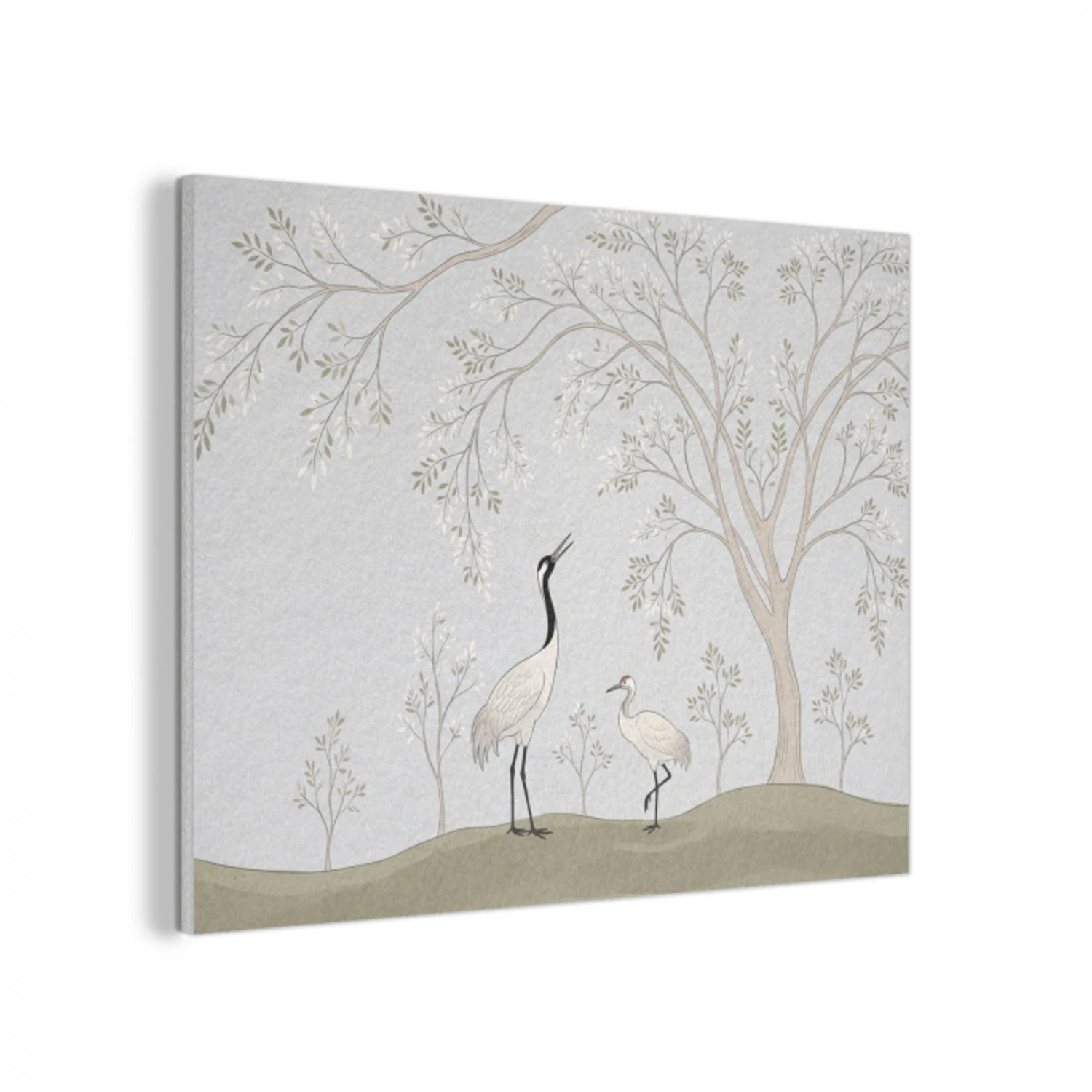 Minimalistisch - Kraanvogels - Blauw PET vilt klein -3d