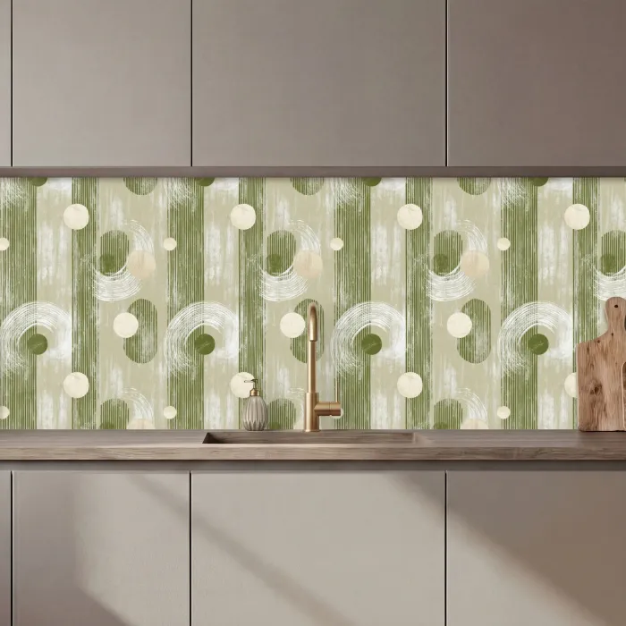 Artistiek - Modern - Groen keuken achterwand 2 middel 871 zz_3dshopping