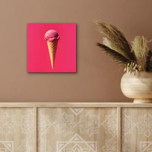 Schepijs - Roze - Hoorntje aluminium wit klein -sfeer4