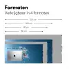 Lelies - Blauw - Glazen Muismat XXL klein -sfeer5
