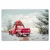 Auto - Rood - Cadeaus - Winter - Sneeuw - Kerst Placemat vinyl groot -zzsfeer1_Kitchenyeah-website