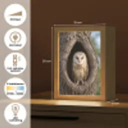 Kerkuil - Boom - Natuur - Bruin Light Box met kabel (Kinderlampje) klein -USP_NL