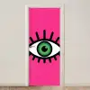 Minimalistisch - Oog - Roze deurposter klein -3d_beige