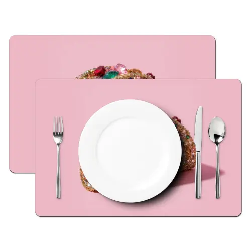 Taco - Kleurrijk - Edelstenen - Goud Placemat vinyl groot -zzsfeer2_Kitchenyeah-website