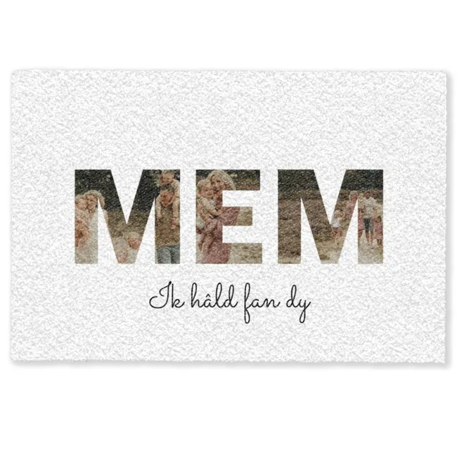 Gepersonaliseerde deurmat Mem - Lettercollage