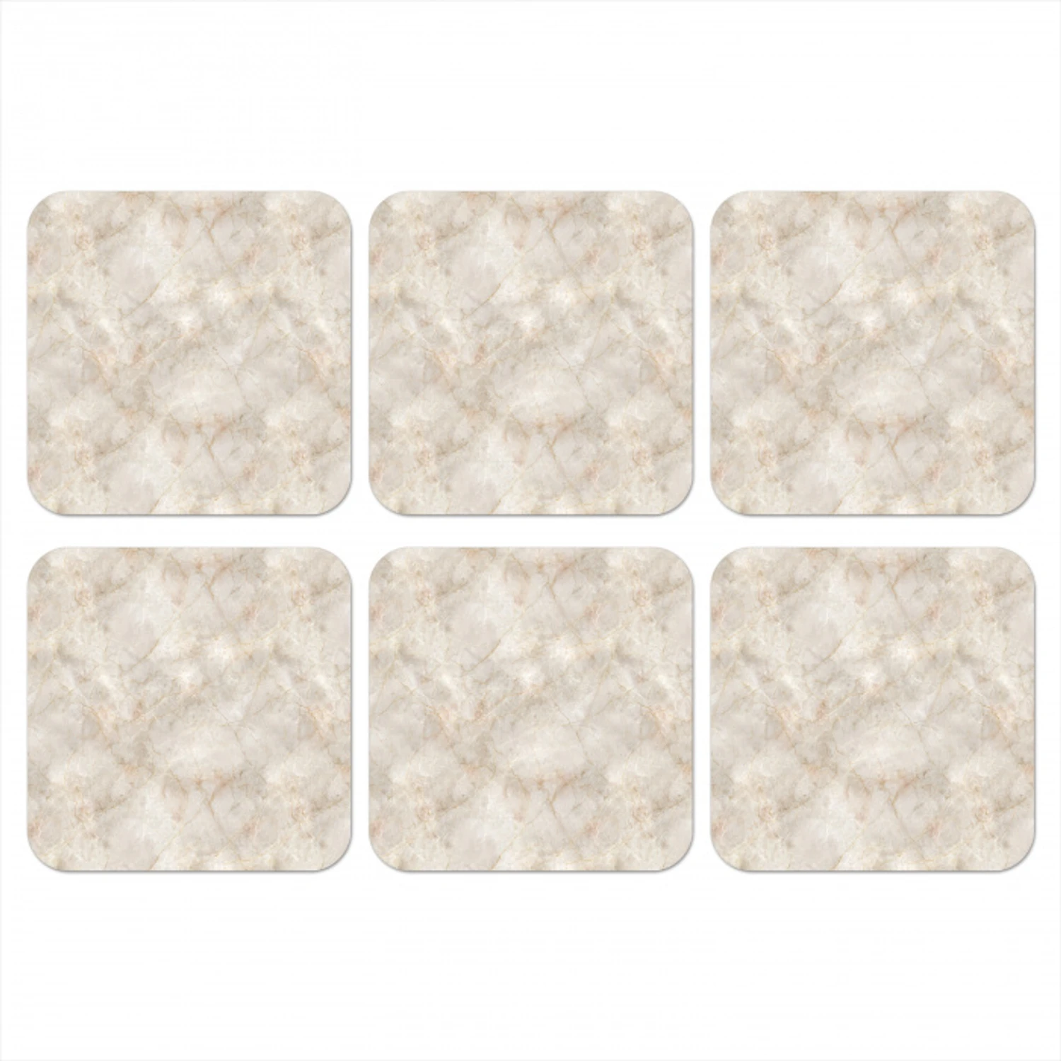 Lichtbeige - Goudbruine Nerven - Marmer onderzetter kurk middel 366 -3d