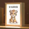 Tijger - Wees gelukkig - Quote - Dier Light Box met kabel klein -zzz_3d_website