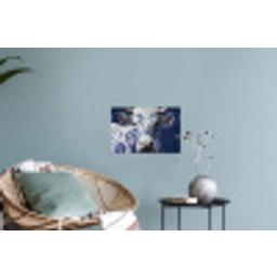 Koe - Delfts - Blauw - Artistiek Muursticker klein -plant