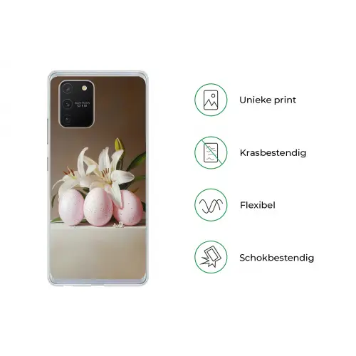 Lelies - Eieren - Pasen Telefoonhoesje Samsung Galaxy S10 Lite klein -specsS10Lite