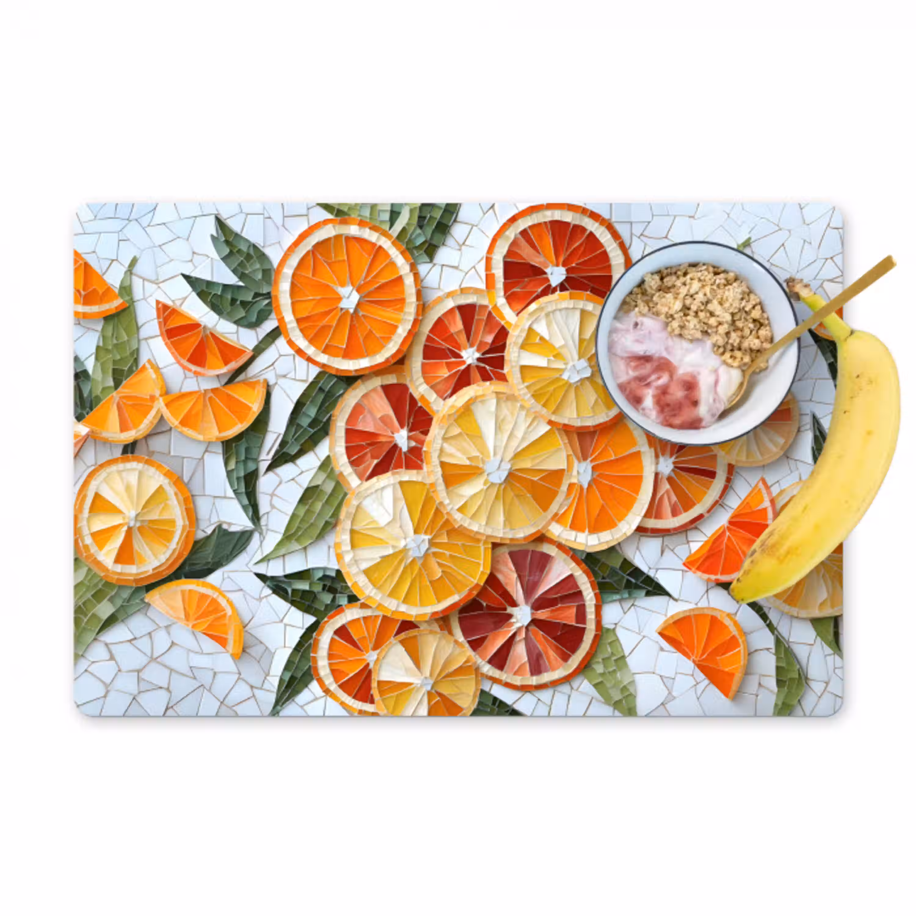 Schijfjes - Fruit - Oranje - Mozaïek Placemat vinyl groot -zzzproduct_Kitchenyeah-website