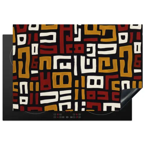 Abstract - Patroon - Rood Inductie beschermer vinyl 3mm klein -3d