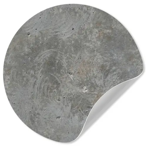 Stenen - Beton - Patronen Wandcirkel behangsticker klein 186 -3d