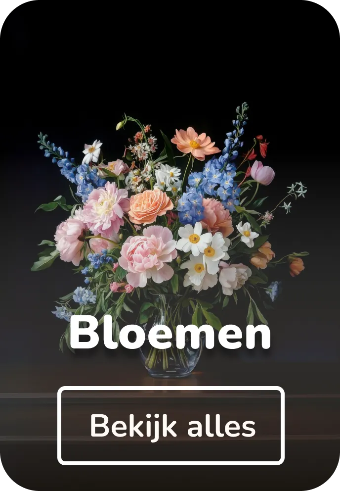 Poster in lijst bloemen