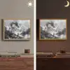 Krijger - Draak - Grijs Light Box met batterij (Wandlamp) middel -sfeer3