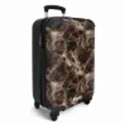 Bruin - Goud - Marmer NBS - Handbagage koffer - Volwassenen Unisex middel -productfoto_3d