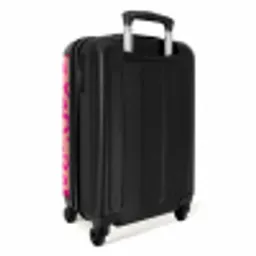 Dierenprints - Panterprint koffer in roze en koraalroze NBS - Handbagage koffer - Unisex middel -achterkant