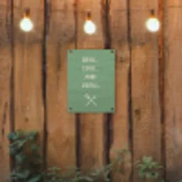 Grill - Groen - Zomer - Quote tuinposter los doek klein -sfeer1