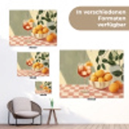 Citroenen - Glas - Tafelkleed - Geblokt tuinposter los doek klein -Xsfeer9_DE