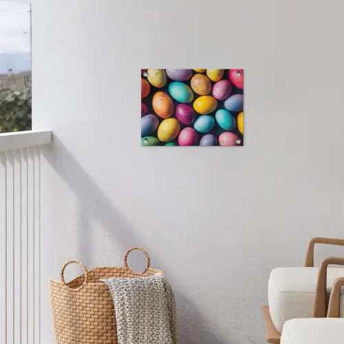 Kleurrijk - Paaseitjes - Spetters tuinposter los doek klein -sfeer8