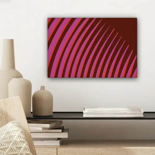 Lijnen - Rood - Beweging canvas 2cm klein -sfeer6
