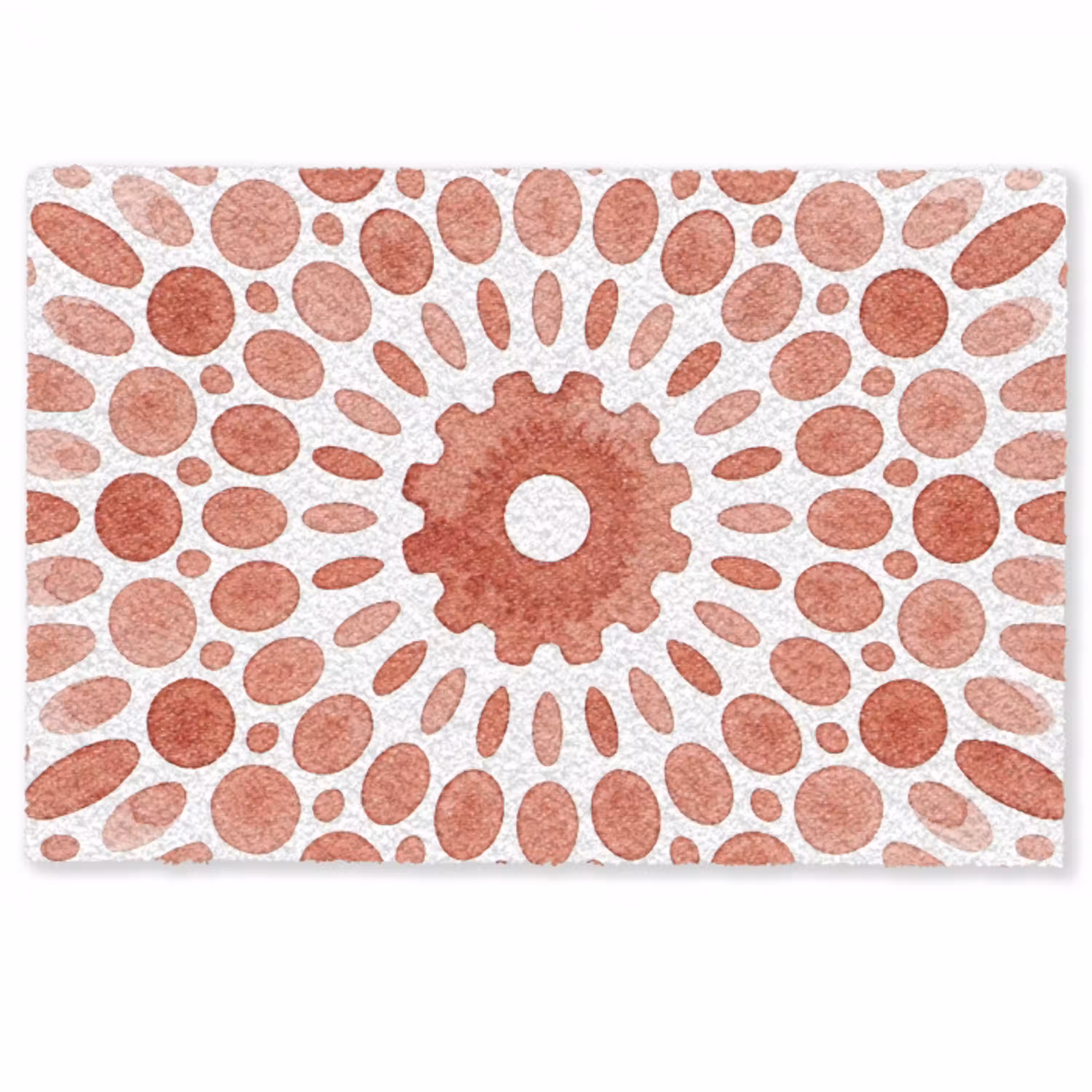 Patroon - Cirkels - Abstract - Modern - Rood Deurmat klein -zkaufland3d